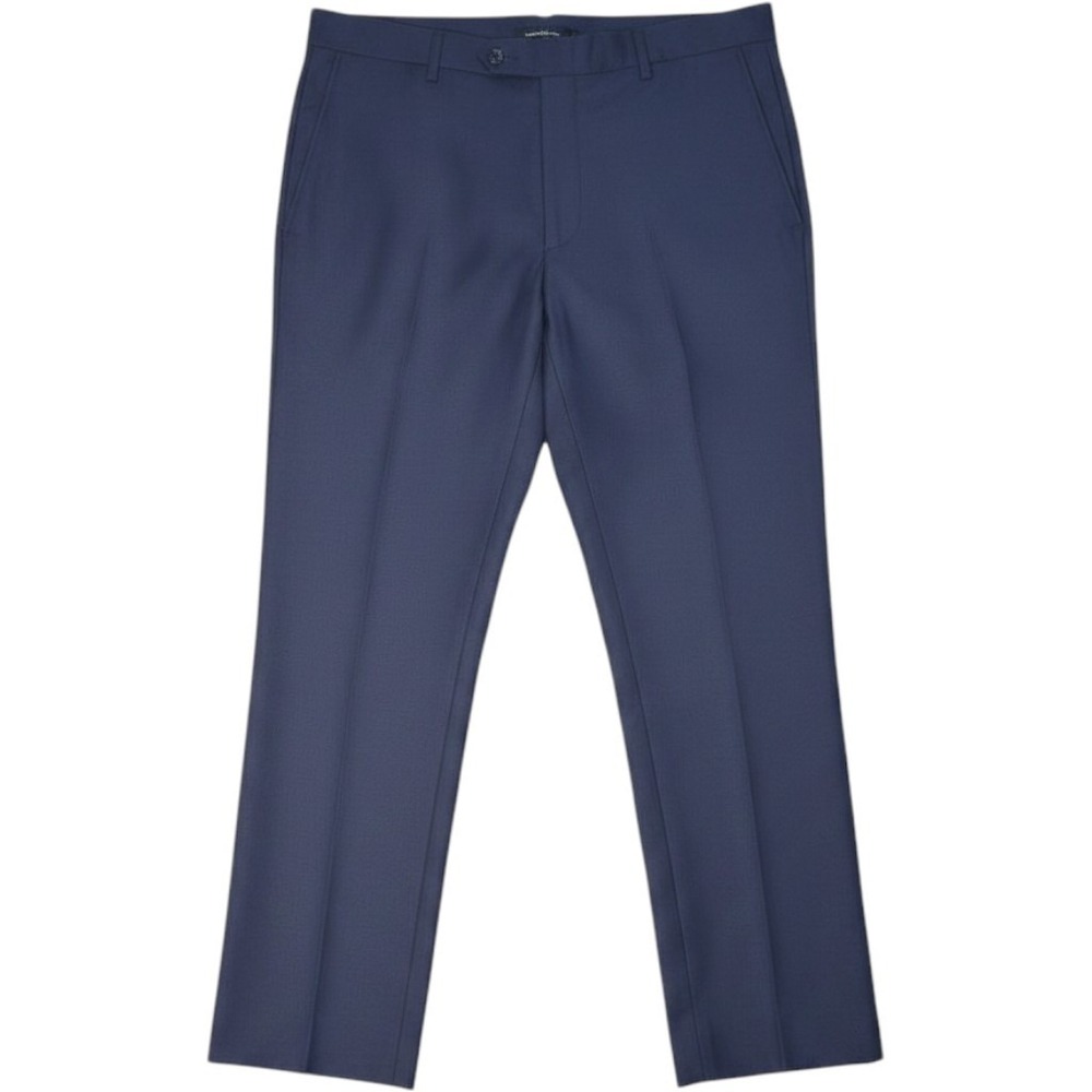 Zignone Dress Pant Men Navy Blue Super 120s Virgin Wool Italy Luxury Fall 36